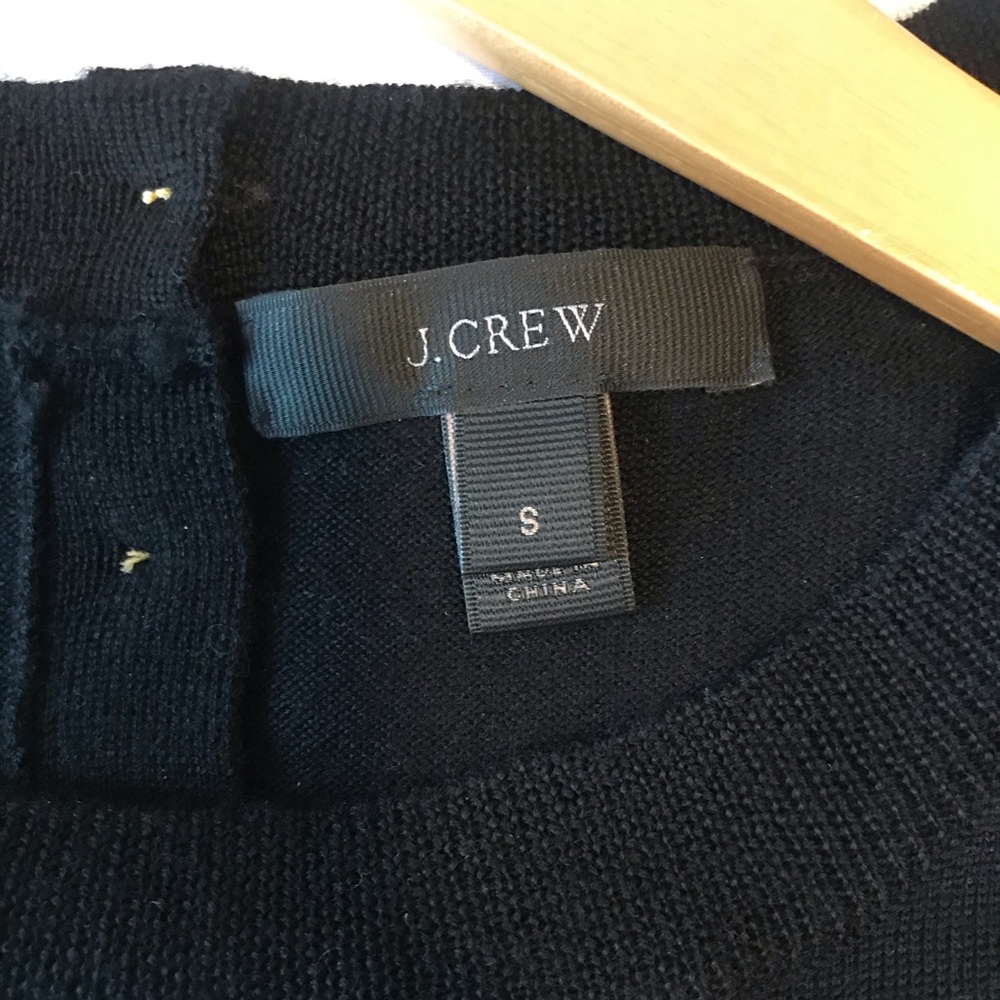 J. Crew black knit shell
